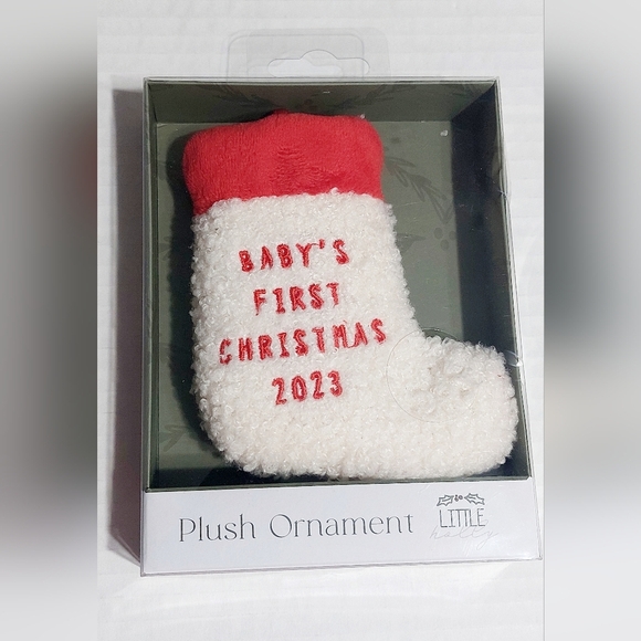 Little Holly "Baby's First Christmas 2023" Plush Stocking Ornament Keepsake - Picture 1 of 4